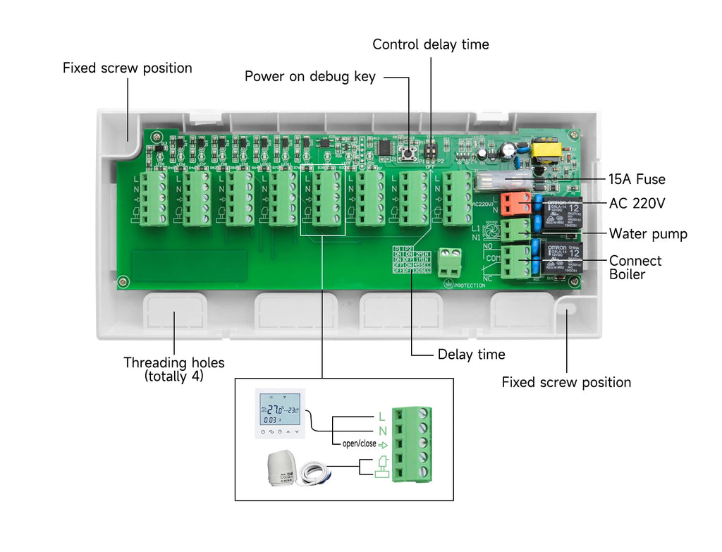 Beok 3A Water Floor Heating System for Smart WIFI Thermostat for Actuators Gas Boiler