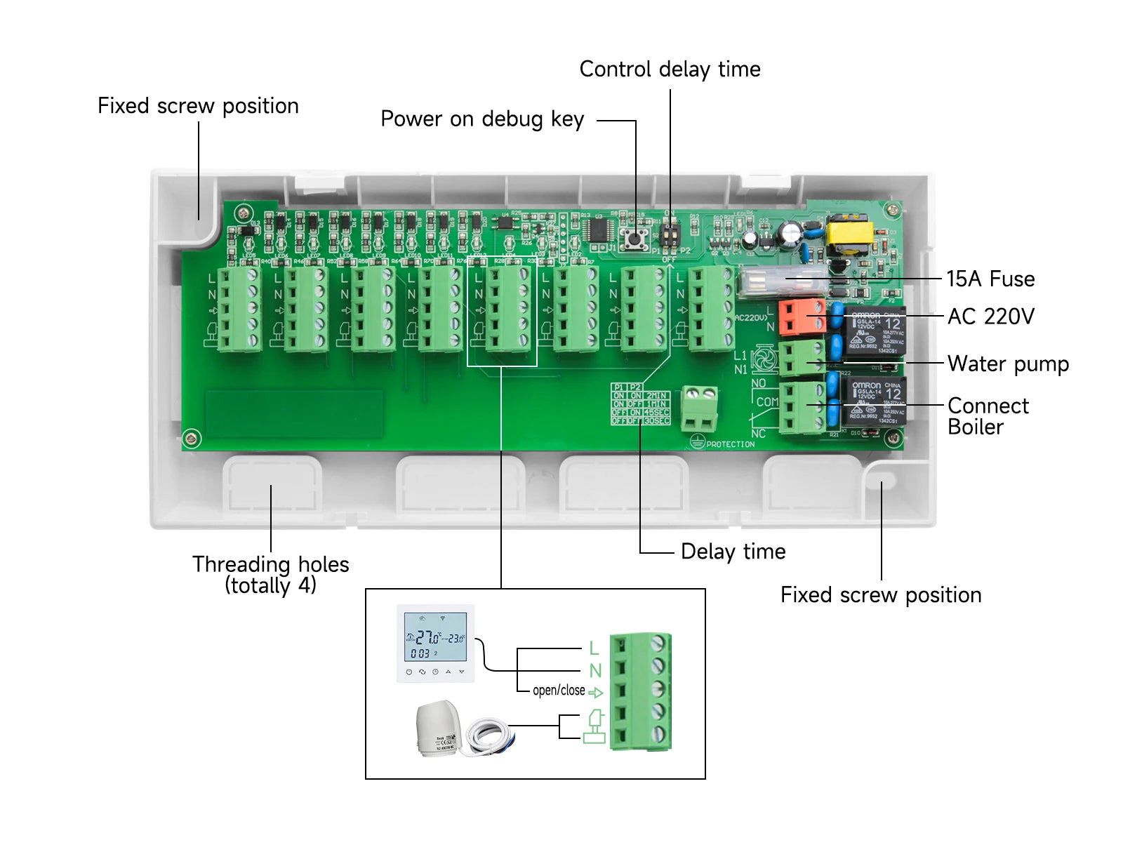 Beok 3A Water Floor Heating System for Smart WIFI Thermostat for Actuators Gas Boiler