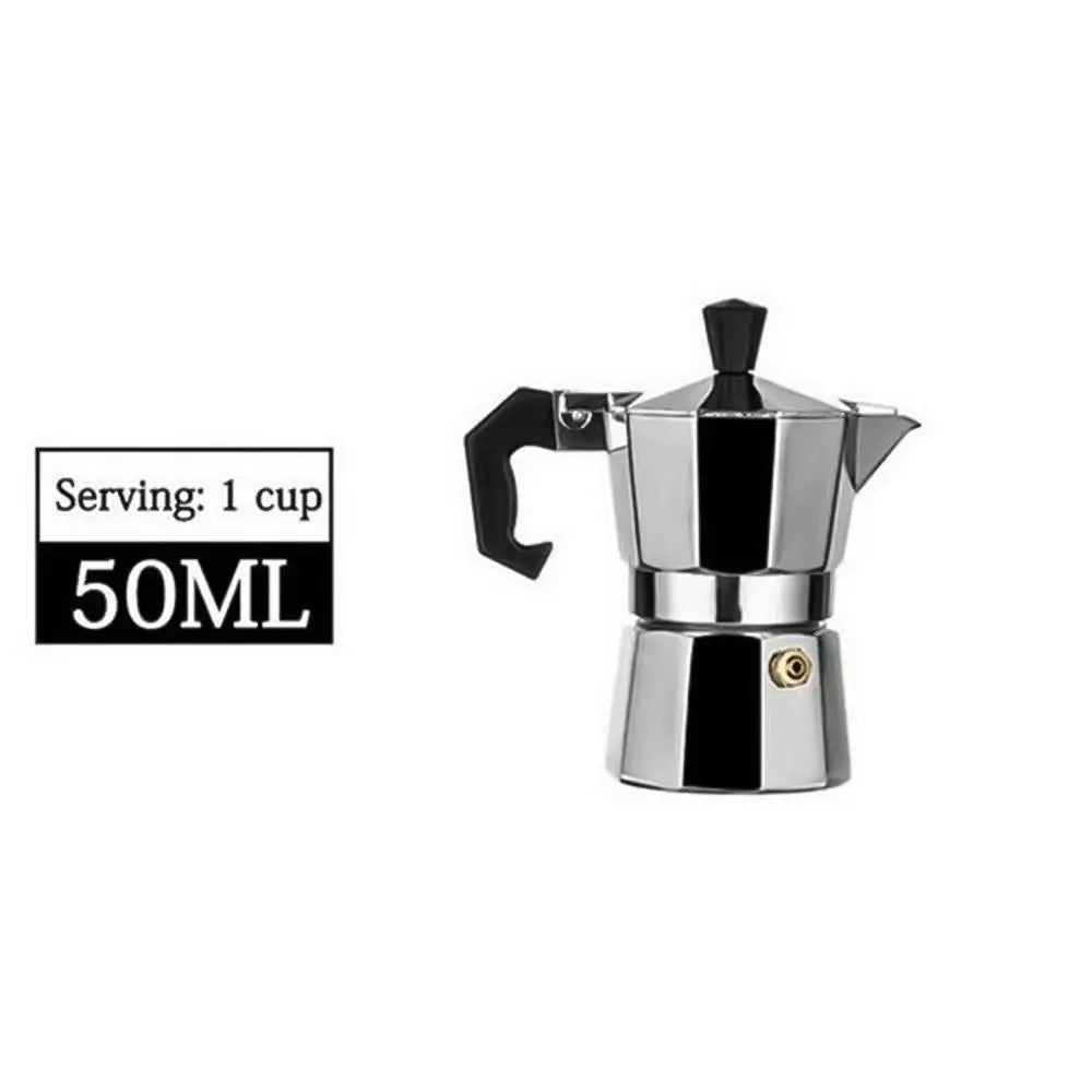 Moka Pot Italian Coffee Machine Espresso Aluminum Geyser Coffee Maker Kettle Latte Stove Classic Coffee Barista Accessories