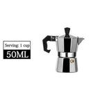 Moka Pot Italian Coffee Machine Espresso Aluminum Geyser Coffee Maker Kettle Latte Stove Classic Coffee Barista Accessories