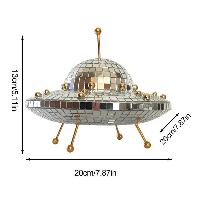 Disco Ball Decor Creative Flying Saucer Disco Mirror Ball Party Disco Ball Accessory Big Party Decorations Music Festive Decor