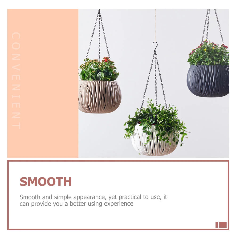 Hanging Flowerpot Plastic Planters Nursery Vase Wall Hanging Planter Decorative Flower Basket Garden Supplies For chids
