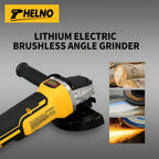 HELNO 125mm flat head angle grinder bare machine tool cutting machine 18V lithium battery brushless tools