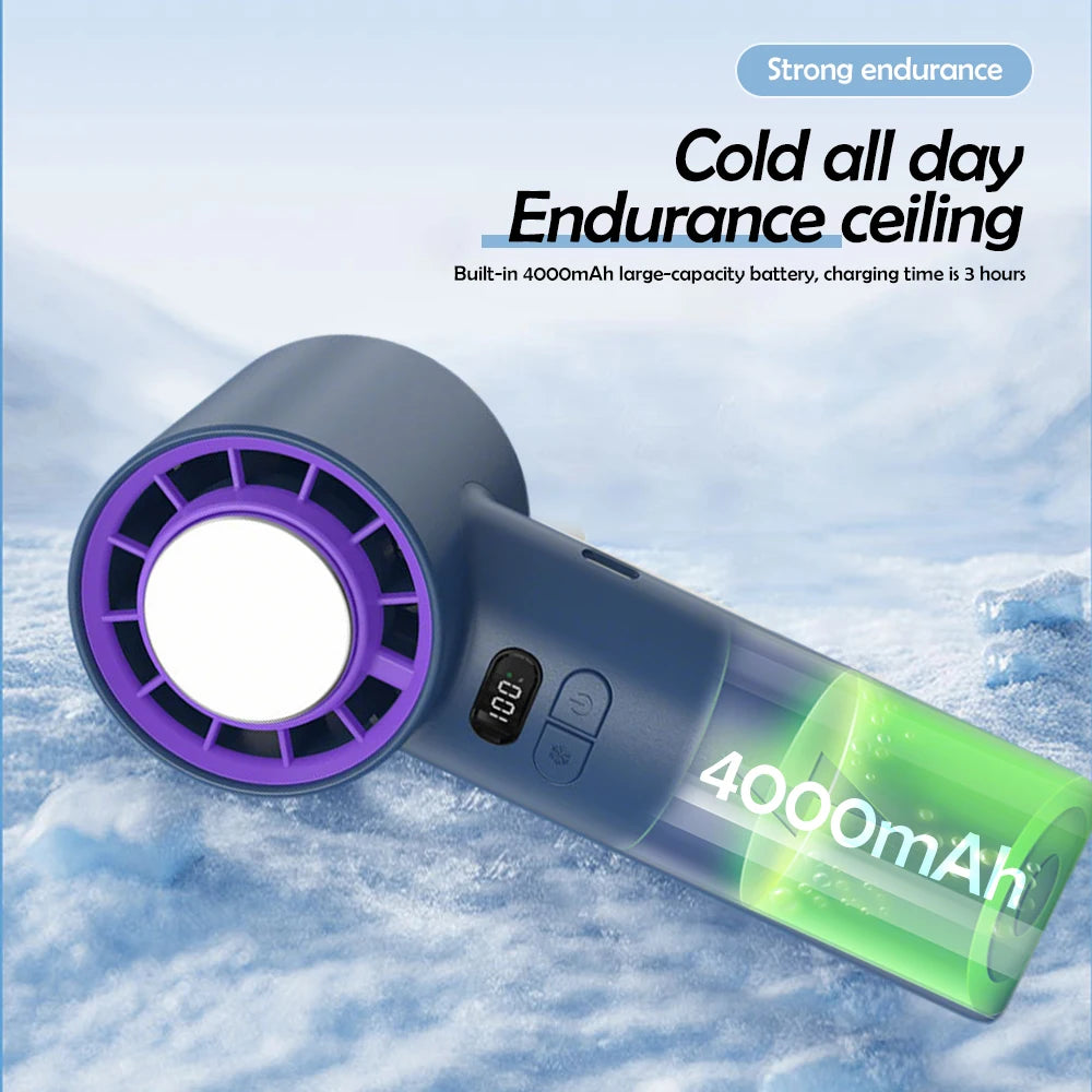 Handheld Air Cooling Mini Turbo Jet Fan 4000mAh 100 Speeds Adjustable