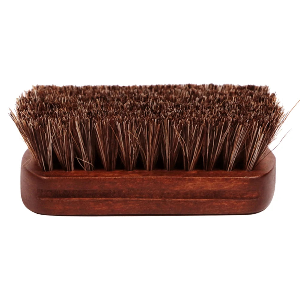 Horsehair Leather Textile Cleaning Brush for Car Interior Furniture Apparel Bag