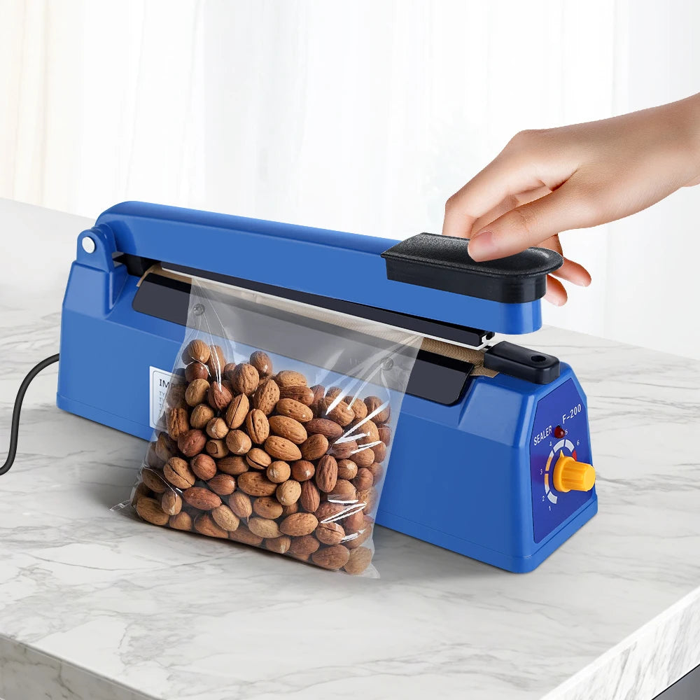 Electric Heat Bag Sealing Machine Portable Plastic Bag Sealer Hand Press Food Seal Plastic Bag Impulse Sealer Fast Heat Packagin