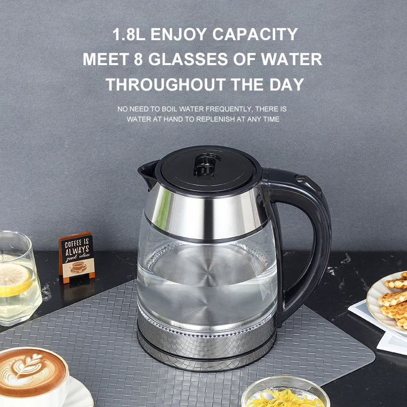 GELAIBO kettle electric kettle household glass automatic power-off 304 stainless anti-dry electric kettle