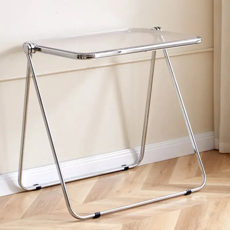 Simple Folding Dining Table Nordic ins Transparent Table Coffee Table Side Acrylic Portable Office Study Home Use