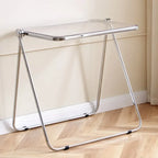 Simple Folding Dining Table Nordic ins Transparent Table Coffee Table Side Acrylic Portable Office Study Home Use