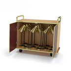 Hotel and restaurant kitchens with heating lamps, transportation and storage trucks