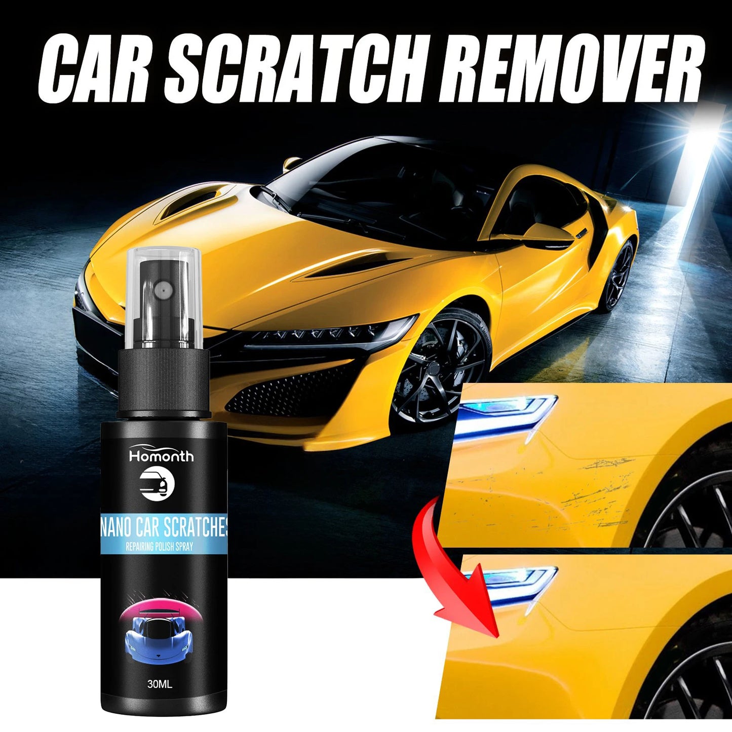 Scratch Repair Spray Car Remove Paint Scratch Refurbishment Clean Repair Maintenance Brightening Care Paint Spray