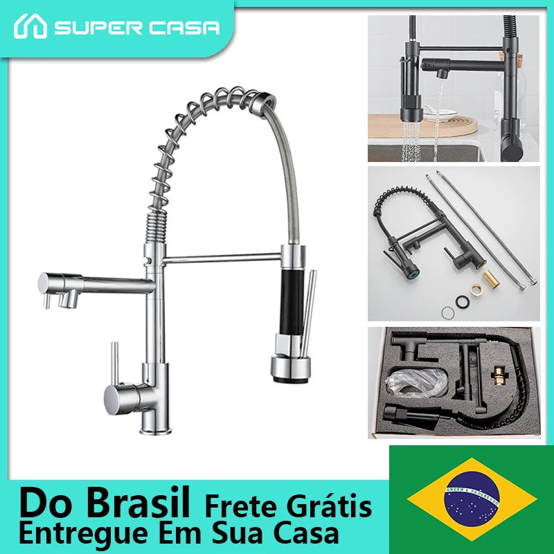 Gourmet Mobile Mixer Mono Command Spray Faucet with Articulated Spray
