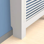 Wood Radiator Cover Cabinet White Horizontal Slat Heater Covers Modern Tall Radiator Shelf