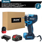 JAUHI 2in1 Brushless Electric Screwdriver 280N.m Multifunctional  Cordless Electric Screw Driver Drills for Makita 18V battery