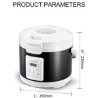 12V 24V 220V Mini Rice Cooker Car Truck Soup Porridge  Food Steamer Heating Lunch Box Meal Heater Warmer 3L for Camping