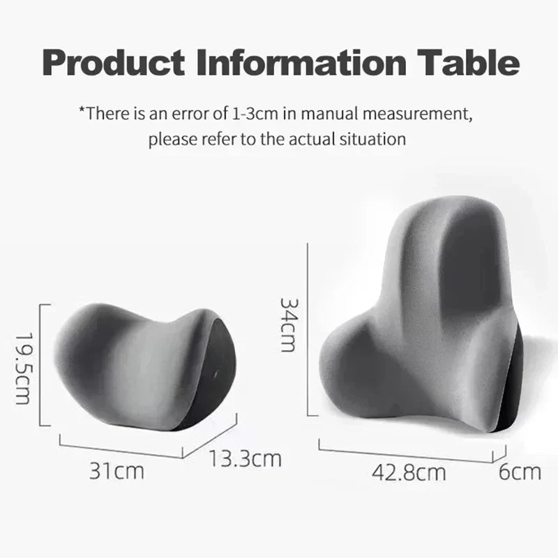 Car Neck Headrest Pillow Memory Foam Waist Cushion Lumbar Support Backrest Cars Vehicle Supplies Travel Neck Cushion Protection