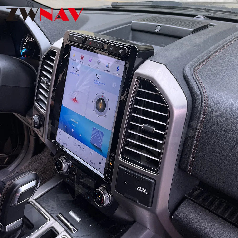 256GB Qualcomm Android Car Radio For Ford F150 Raptor F250 2015-2021 GPS Navigation Multimedia Player Tape Head Unit