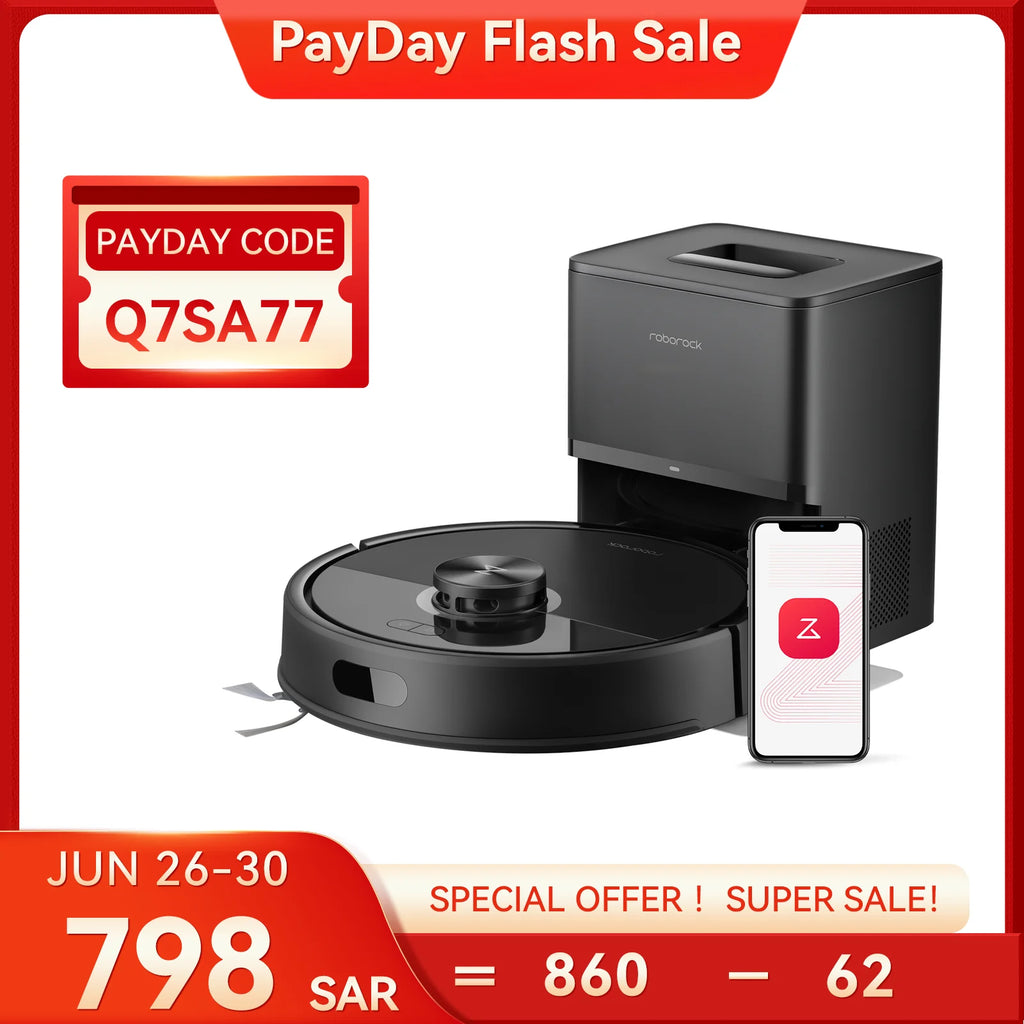 roborock Q7 TF+ Robot Vacuum Mop 10000Pa Suction Dual Anti-Tangle System for Pet Hair Carpet 7 Weeks Self-Emptying  Navigation