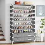 bookshelf with 4 Bins Drawers for Closet Entryway, Vertical Shoe Racks Free Standing wardrobes, clothes rack
