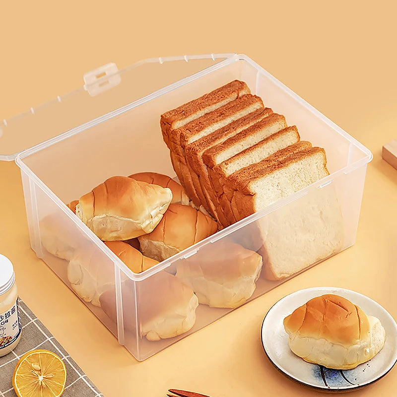 Cake Containers Airtight Box Refrigerator Clear Kitchen Bread Container Storage Box Kitchen Dispenser Bread Boxes Baking Bread