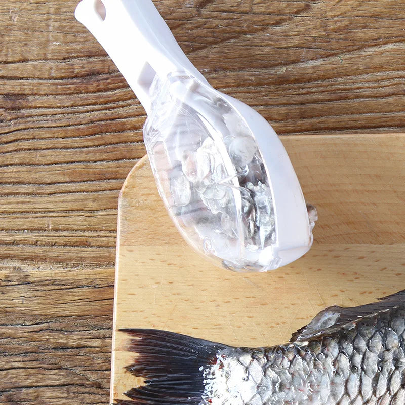 Kitchen Tools Fish Scales Graters Scraper Fish Cleaning Tool Scraping Scales Device with Cover Home Kitchen Cooking Fish Tool
