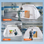 SucceBuy Portable Paint Booth Shelter 7.5x5.2x5.2/10x7x6ft Foldable Spray Painting Tent for Furniture Craft Project DIY Tool