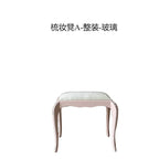 NEW y French retro pink dresser solid wood carving flower dressing table makeup stool glass combination