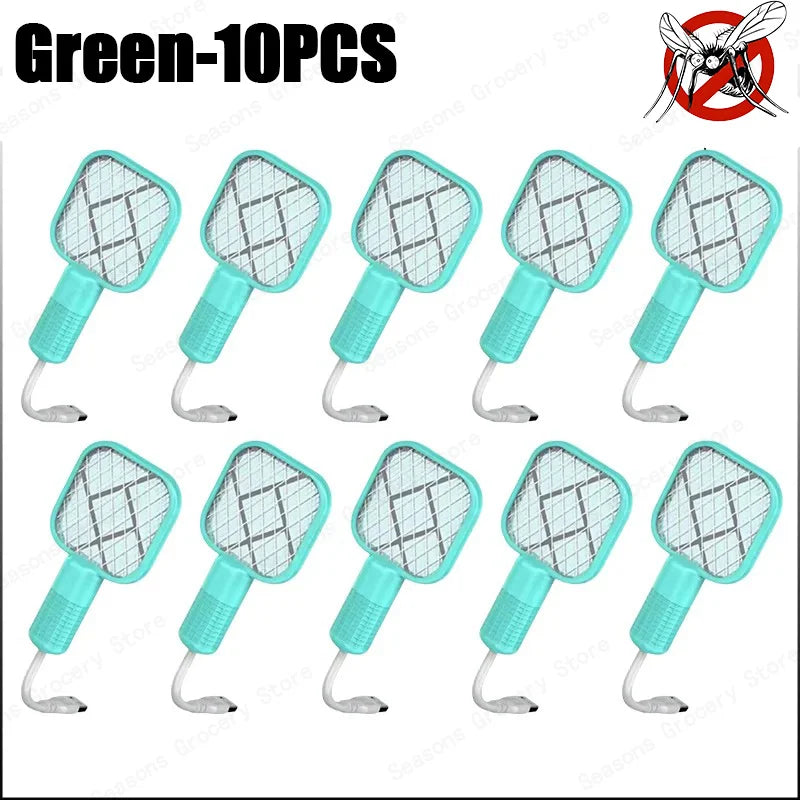 USB Mosquito Swatter Trap Electric Shock Mini Fly Bug Zapper UV Light Portable Insect Racket for Bedroom Pest Control