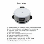 Electric Pizza Oven Indoor Portable, Steak Bread Pizza Pan with Indicator Light, Stone Baked Pizza At Home, Cold Touch Handle