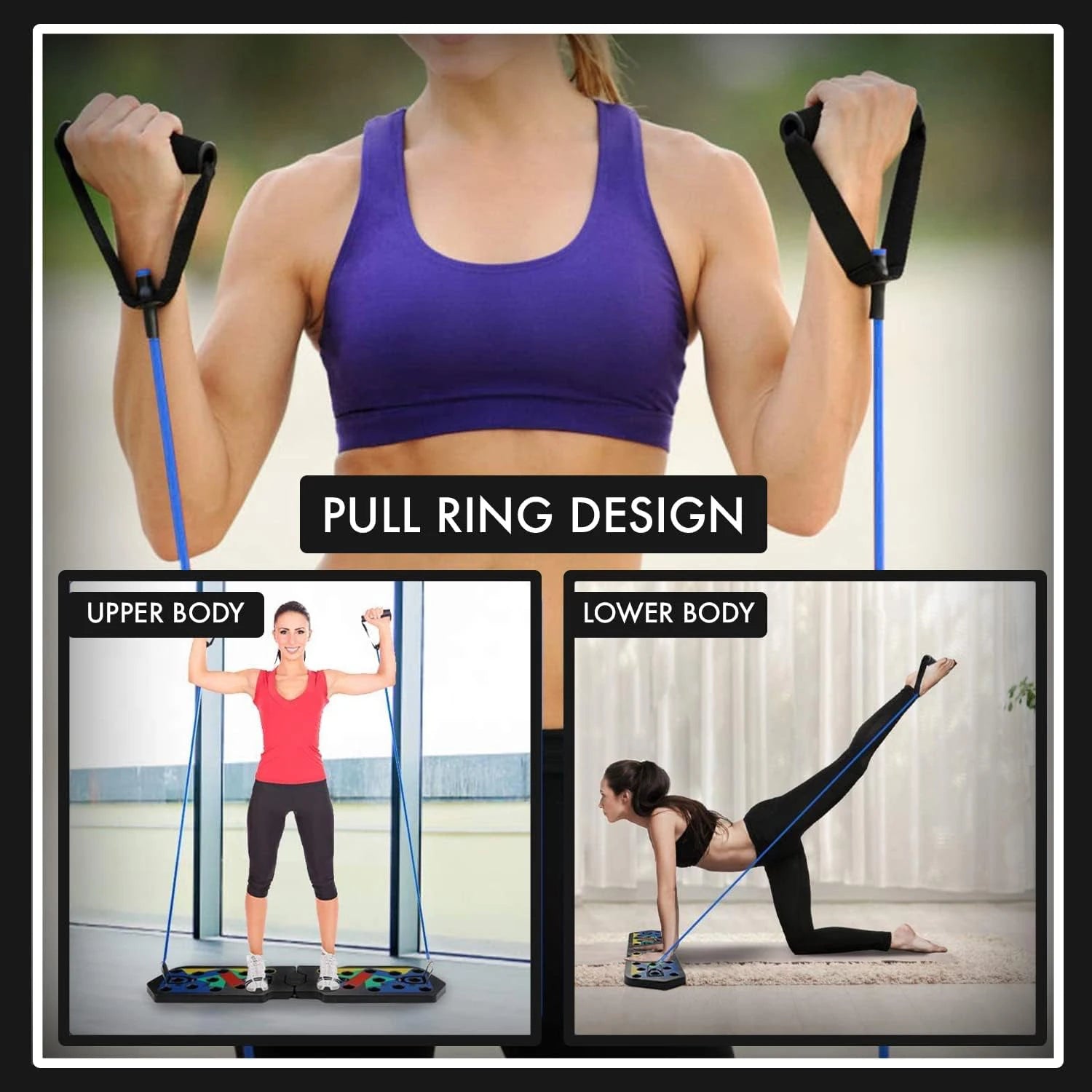Portable Push-Up Board Set - Multifunctional Fitness Equipment for Full Body Training | AlluCanFind