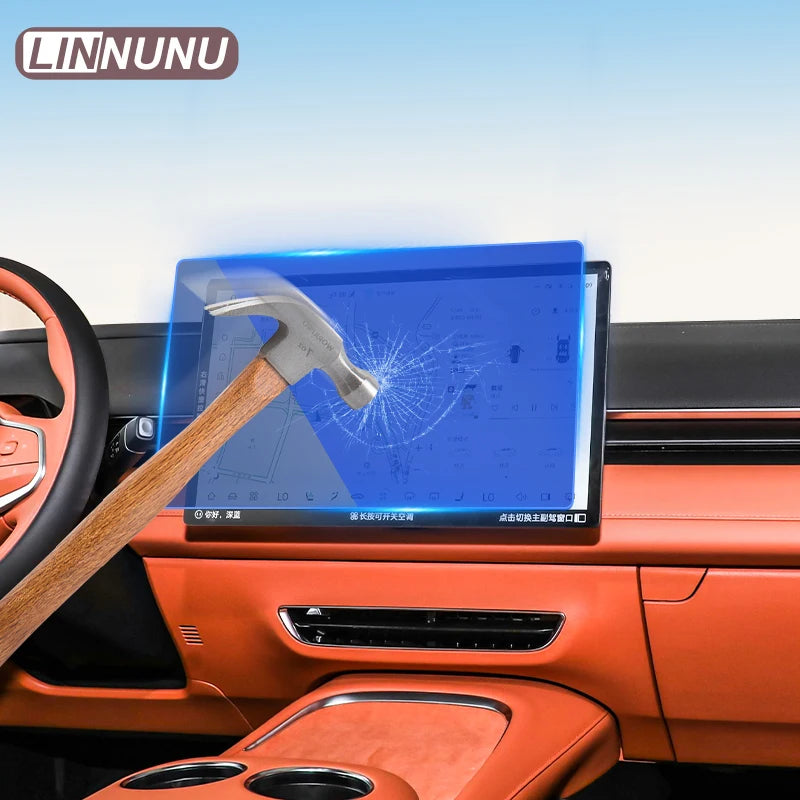 Linnunu Fit for Deepal S07 L07 Sl03 Car Accessories Navigation Tempered Glass Screen Protector Central Control Navigation Screen Tempered Film Car Interior Supplies Screen Explosion-Proof High-Definition Transparent