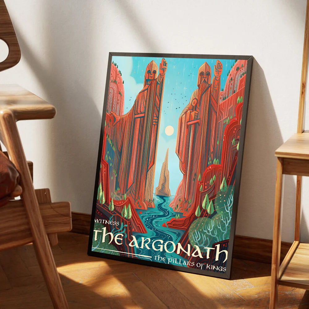 Ring Art Travel Abstract Vintage Film Mordor Castle Classic Vintage Posters Vintage Room Bar Cafe Decor Stickers Wall Painting
