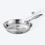 Stainless Steel Frying Pan Non-Stick Pan Fried Steak Pot Uncoated Kitchen Cookware For Home Gas Stove and Induction Cooker