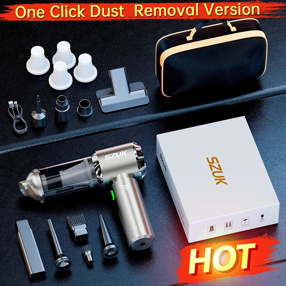 SZUK Car Vacuum Cleaner 985000Pa Strong Suction Portable Cleaner Wireless Handheld Cleaner 6000mAH Powerful Mini Vacuum Cleaner