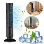 LED Tower Fan Bladeless Cooling Fan 2 Gear Speed Mini Vertical Conditi
