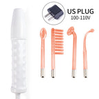 4-IN-1 Portable High Frequency Facial Beauty Machine Electrode Purple Light Glass Tube Wand Acne Massage Facial SPA Skin Care