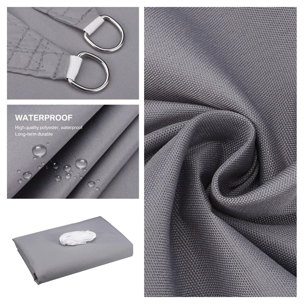 98%UV Block Water Resistant Shade Sail Sun Sail Shelter Canopy Pool Rectangle Square 4x3m/3x2M For Garden Terrace