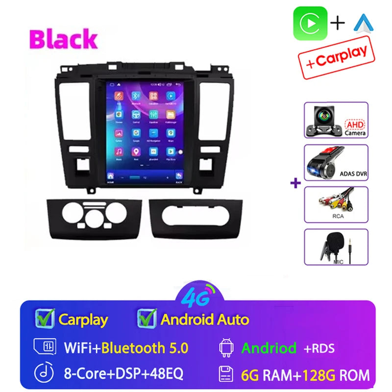 For Nissan Tiida Versa 2004 2005 - 2013 for Tesla Style 9.7" Android 15 Car Android auto Wireless Carplay Radio GPS Navi NO DVD