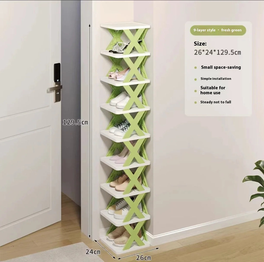 Multi Layer Simple Shoes Shelf 3/6/9tier New Folding Shoe Rack Color Cabinet Multi-Folding Space-Saving Diy Home Organizer Shelf
