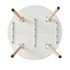 EGOONM Nordic Round / Rectangular Table Solid Wood Family Small Living Room Simple Modern Dining Table White