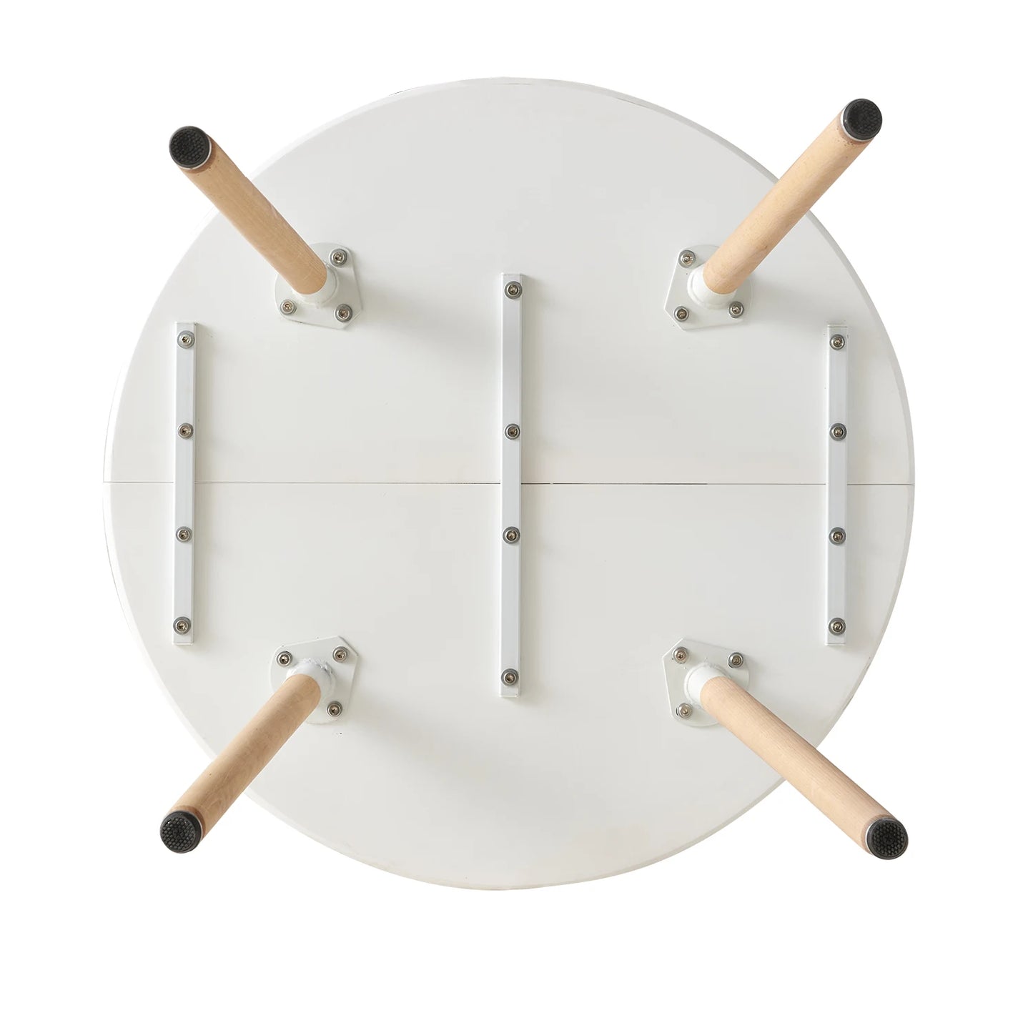 EGOONM Nordic Round / Rectangular Table Solid Wood Family Small Living Room Simple Modern Dining Table White