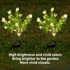 1/2/3/4pc 11-Flower Solar LED Gardenia Lights Outdoor Garden Decor Automatic Light Sensor for Patio Lawn Yard Solar Garden Light