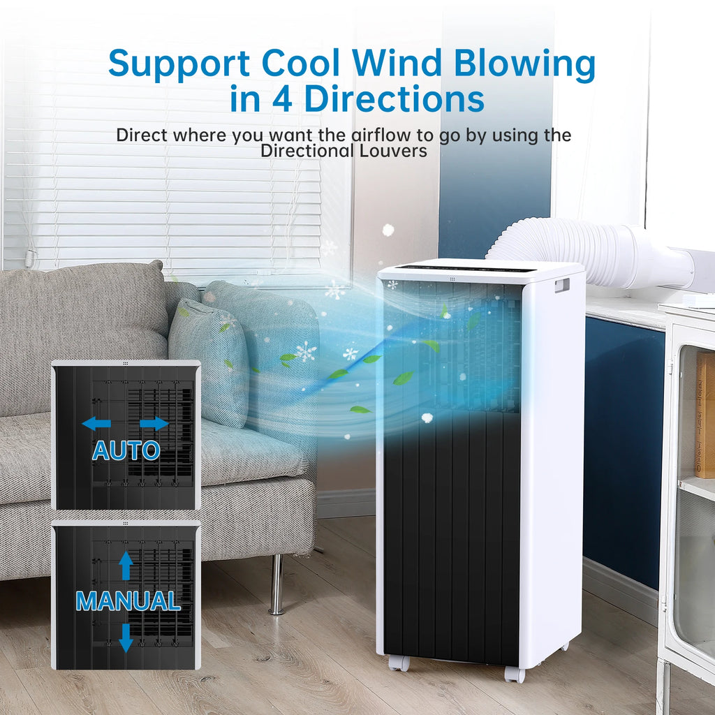 Portable Air Conditioners 8000 BTU, 3 In 1 AC Cooling Unit, 2 Speeds,