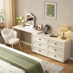 European Cream Dressing Table Storage Light Luxury Desgin Console Vanity Table Modern Drawers Penteadeira Postmodern Furniture