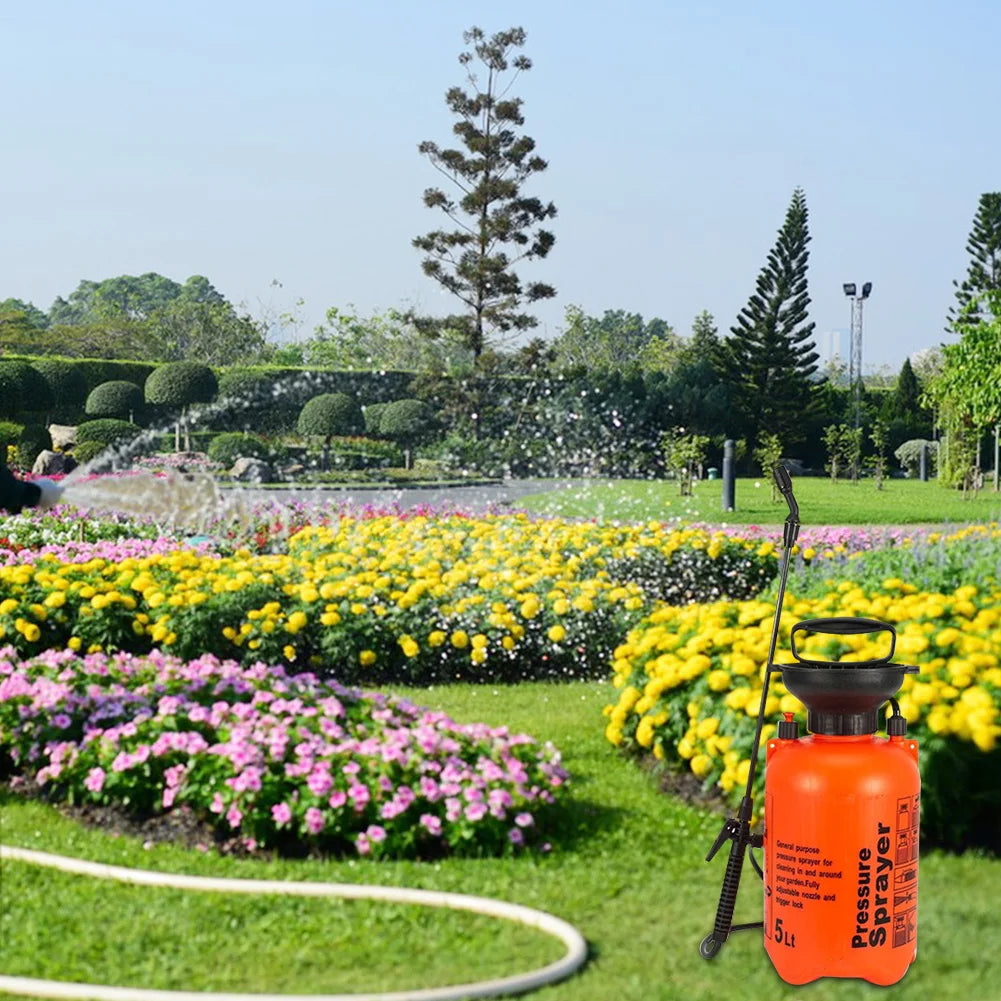 High Pressure Garden Watering Can 2/5L Watering Spray Disinfection Pneumatic Air Pressure Sprayer Adjustable Strap for Lawn Car