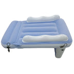 Infant Inflatable Mattress Kids Car Rear Car Mat Foldable Airplane Mattress Outdoor Travel Thickened Flocking Air Mattress