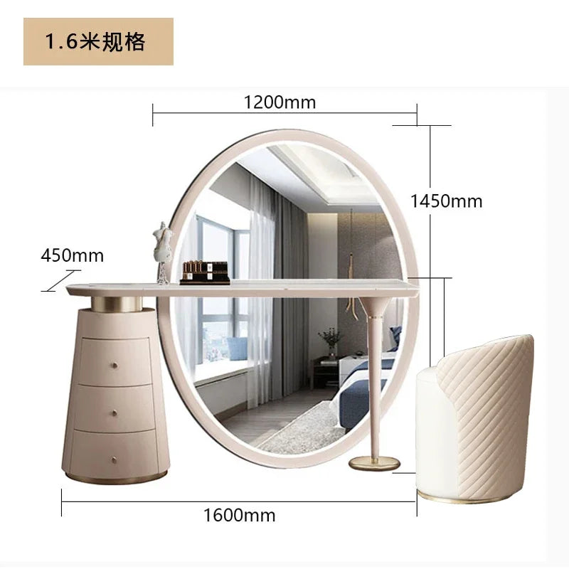 Hairstyles Dressing Makeup Vanities Table Mirror Chair European Coffee Modern Dressing Makeup Nail Wood Penteadeira Furniture