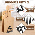 Sturdy Kitchen Storage Shelf , Heavy-Duty Metal Cutting Board Organizer-Space-Saving Kitchen Storage Rack with Triangular Design