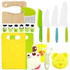 New Kids Cooking Cutter Set Kids Knife Toddler Wooden Cutter Plastic Fruit Knives Crinkle DIY Peeler Tools Kitchen Accessories