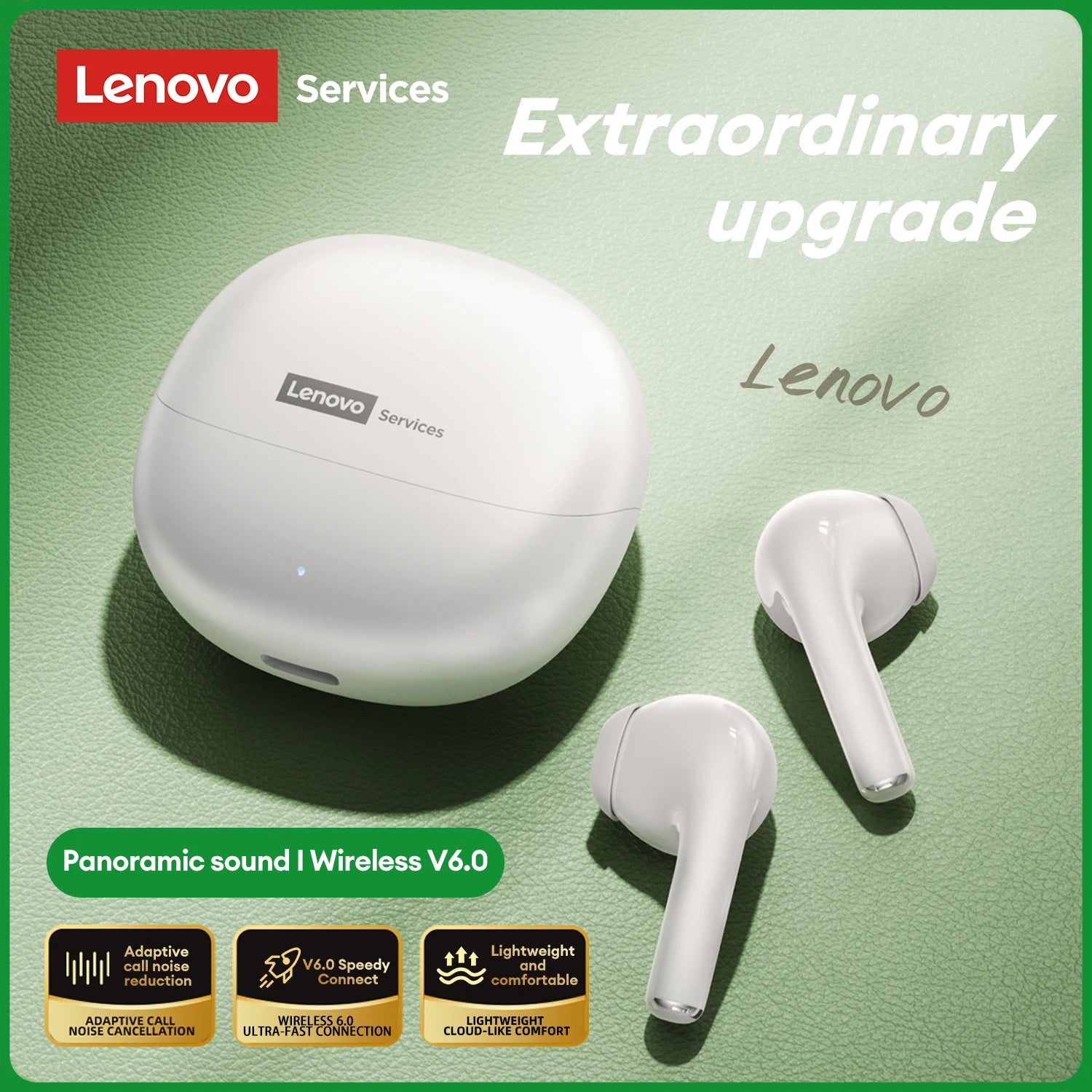 Choice Lenovo LE210 Bluetooth V6.0 Earphones HiFi Sound Wireless Sport Headphones HD Call Noise Reduction Earbuds Long Endurance